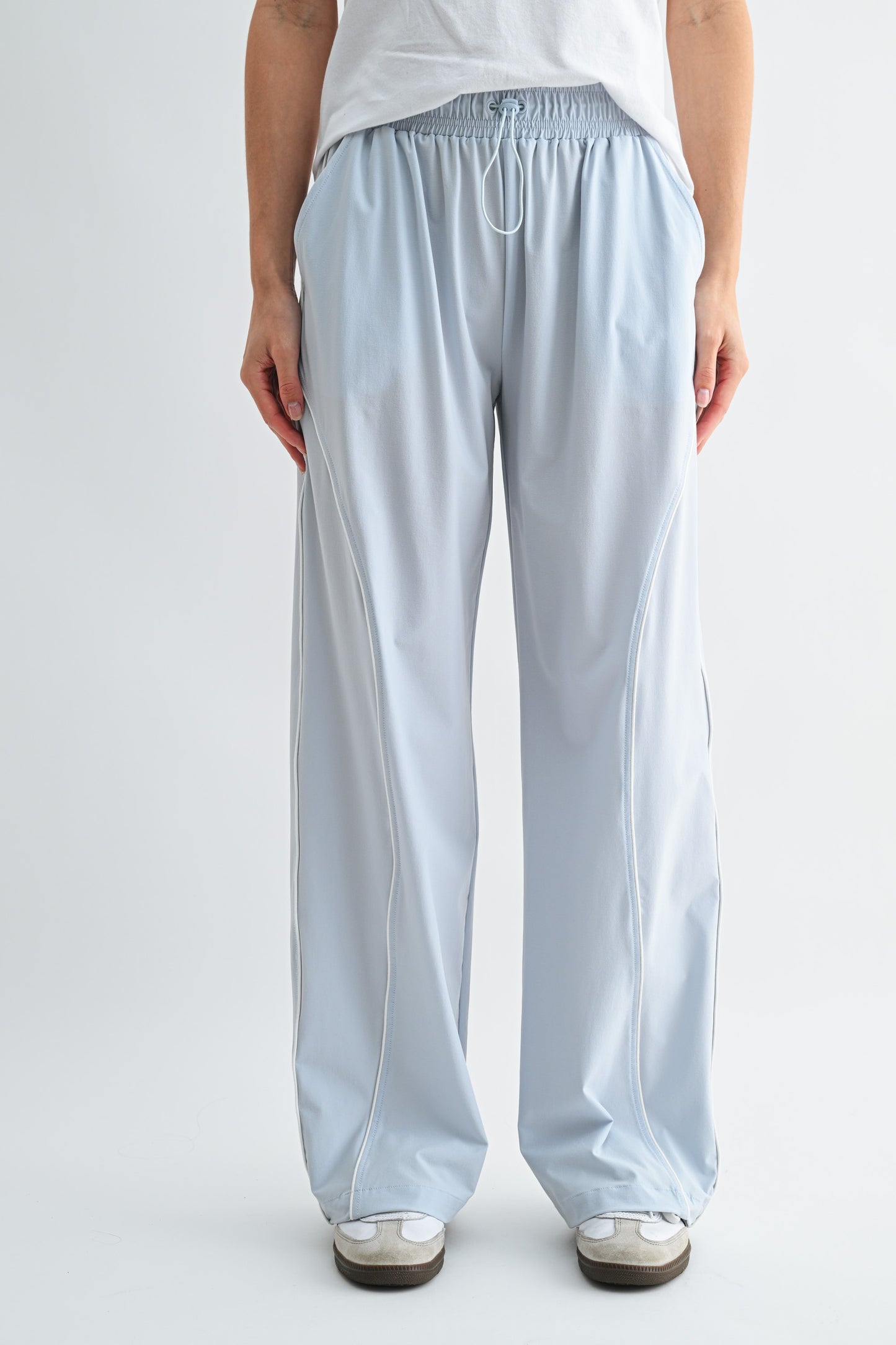 Curved Classic Track Pants | Pale Blue