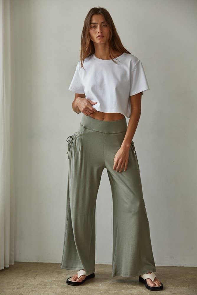 Knit Cotton Round Neck Short Sleeve Crop Top