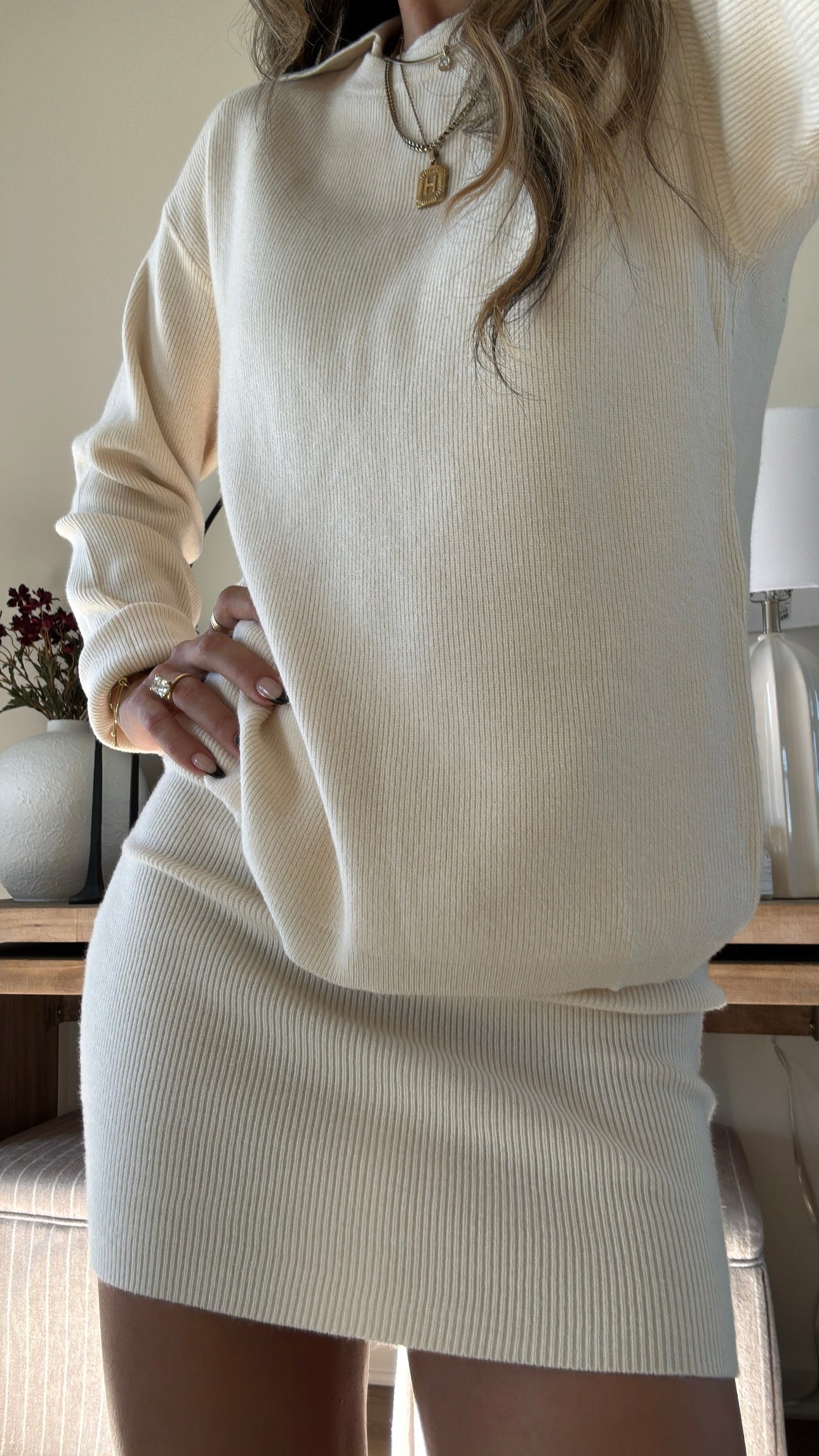 The Connie Cream Sweater SET