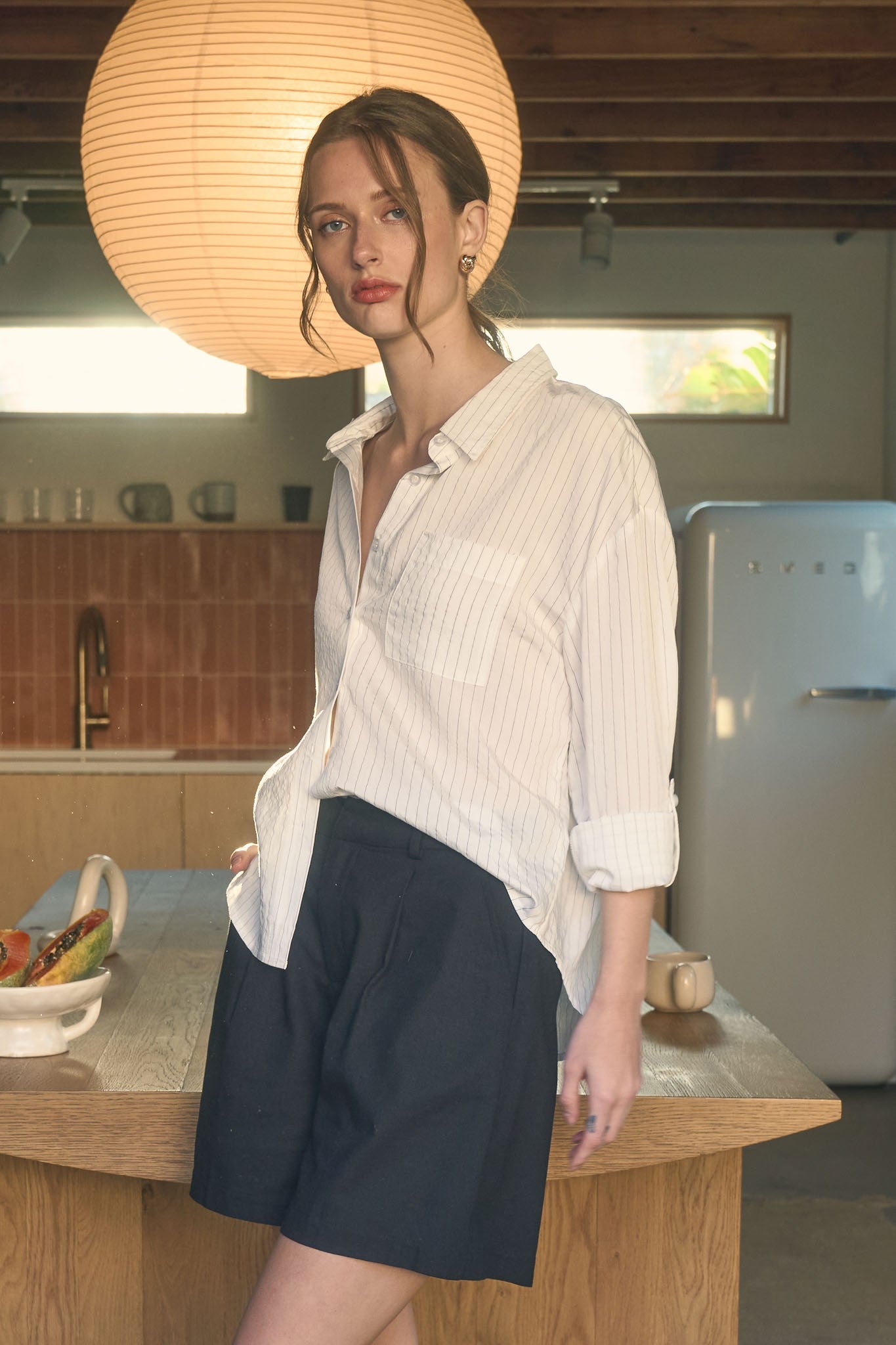 Pinstripe Button Down