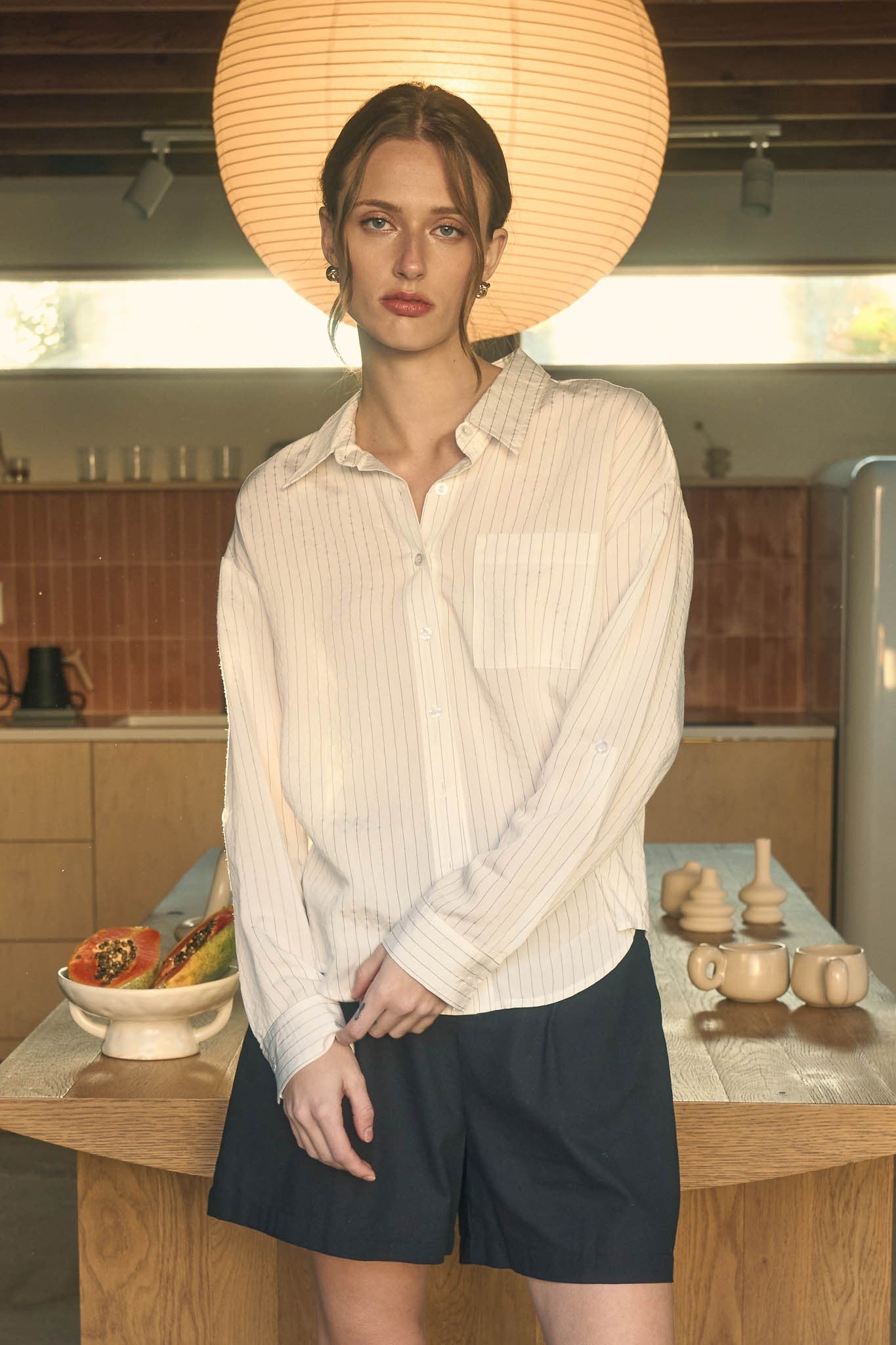 Pinstripe Button Down