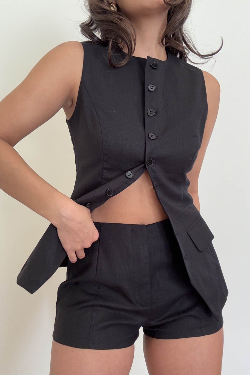 Dolce Vita Linen Top + Shorts Set