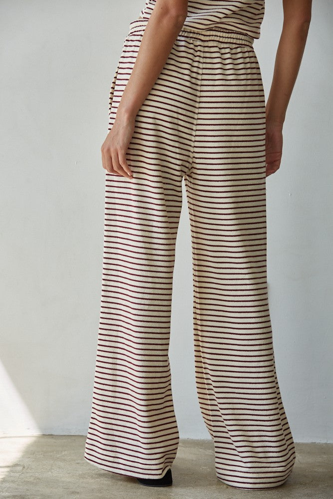 Cozy Cream Mocha Striped Pants
