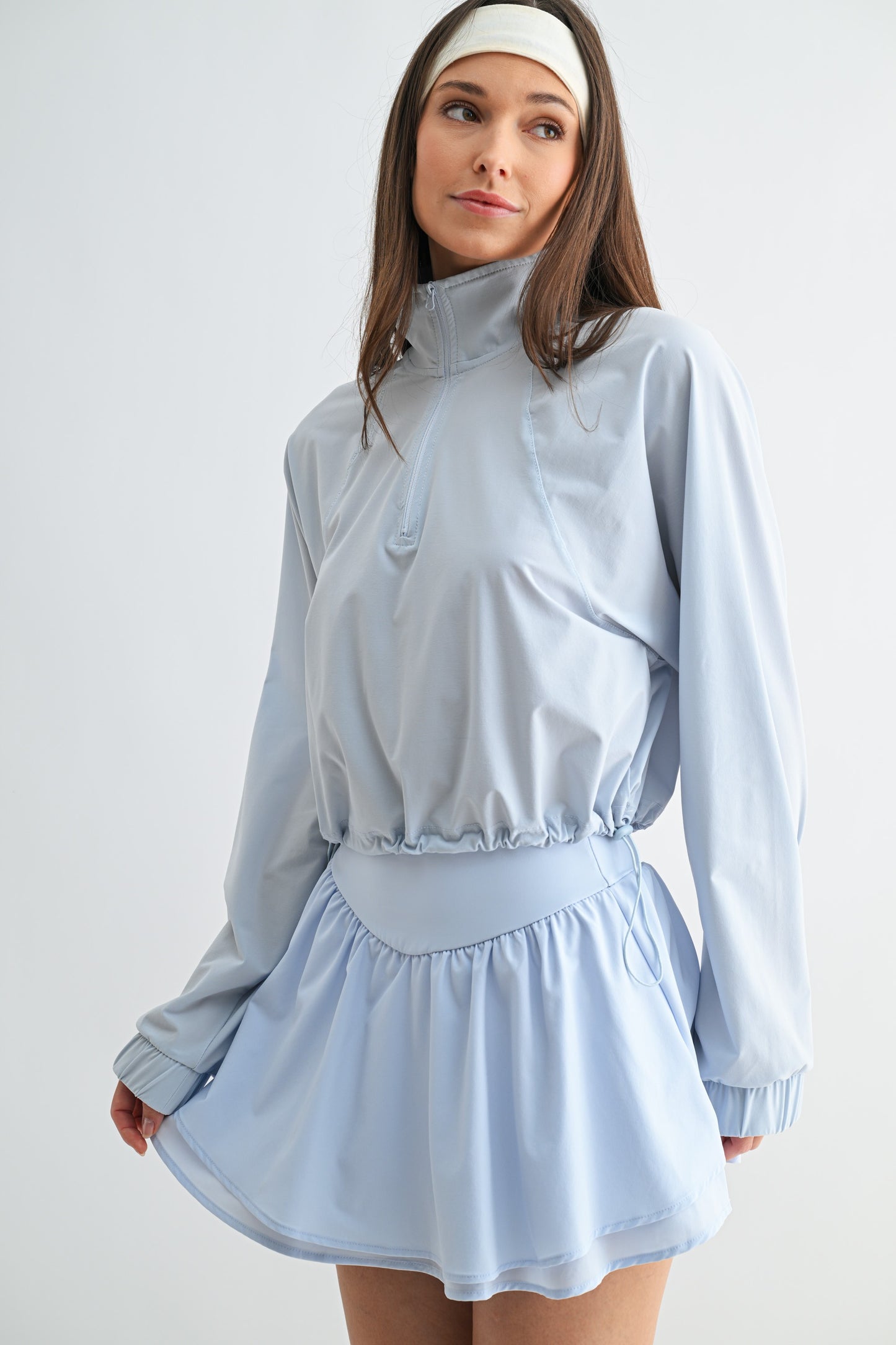 Sculpt Half-Zip Pullover | Pale Blue