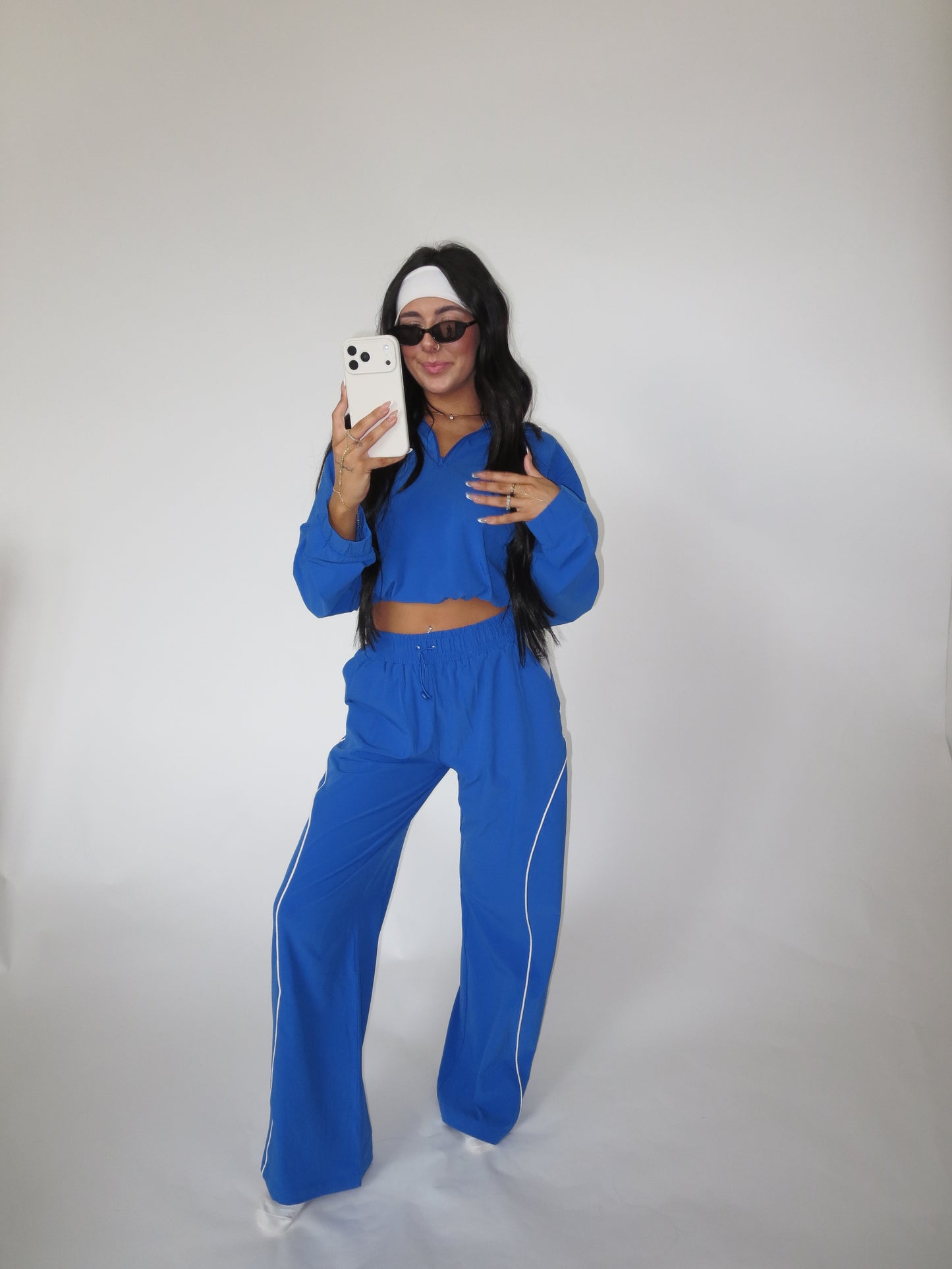 Curved Classic Track Pants | Deep Indigo