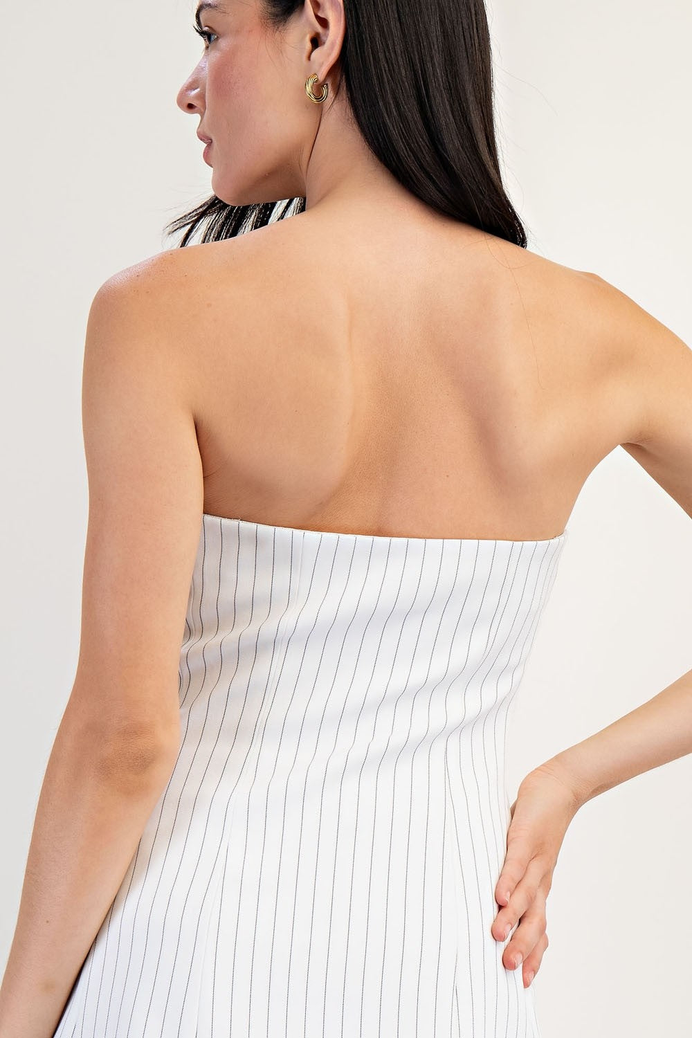 City Nights Pinstriped Top