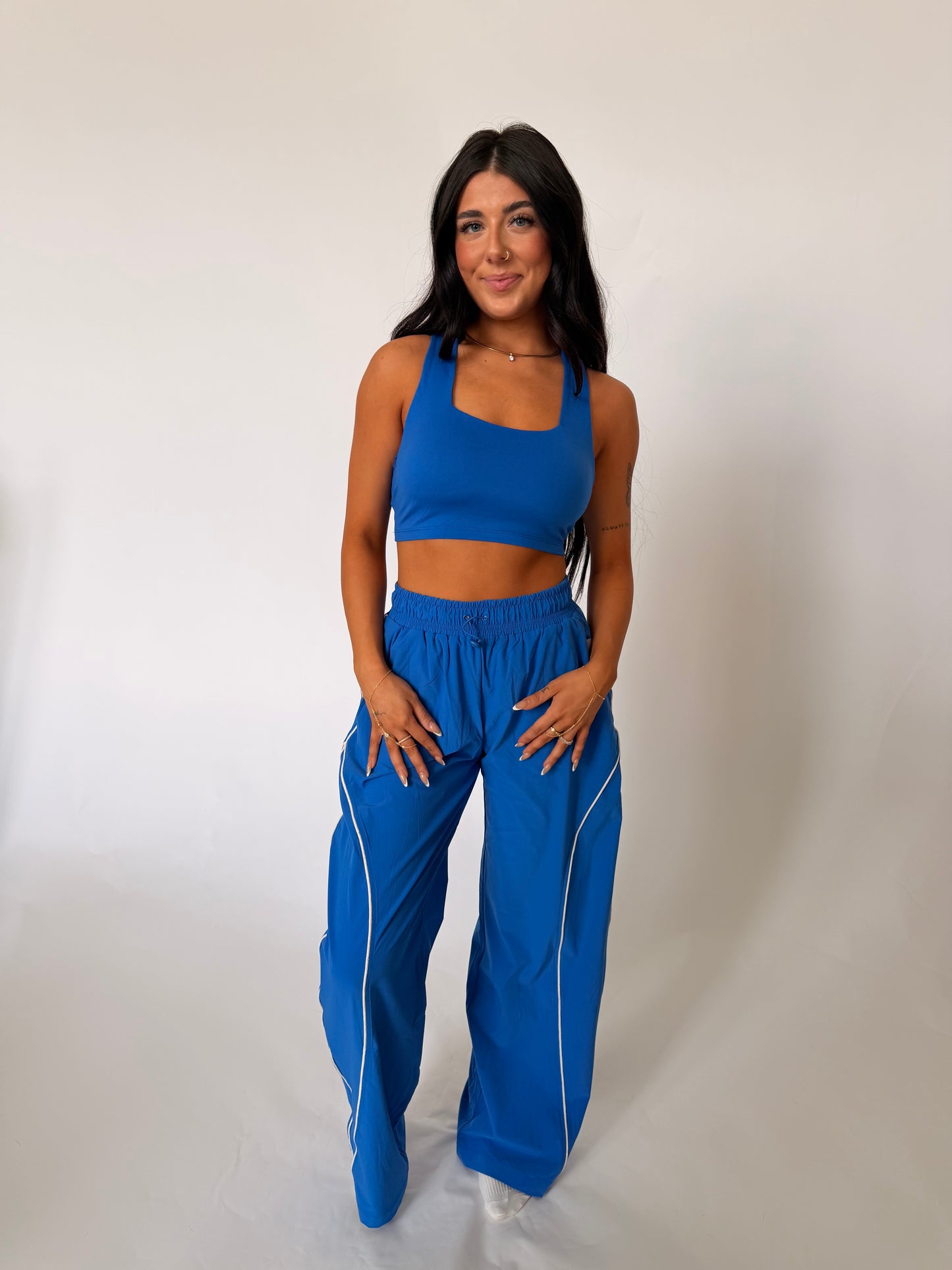 Curved Classic Track Pants | Deep Indigo