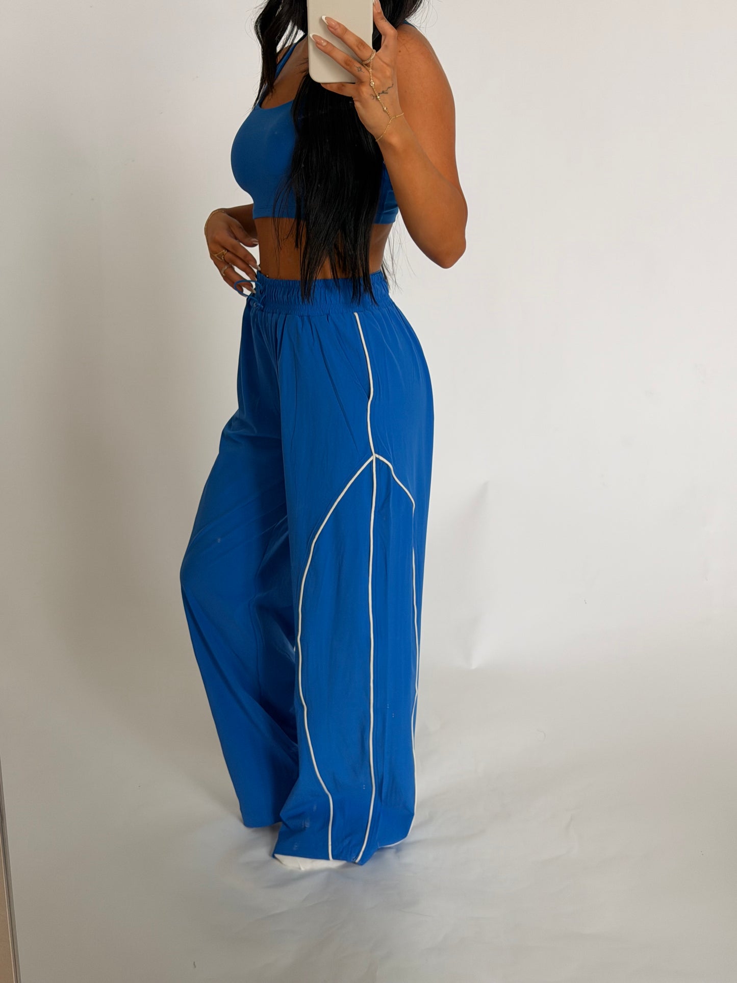 Curved Classic Track Pants | Deep Indigo