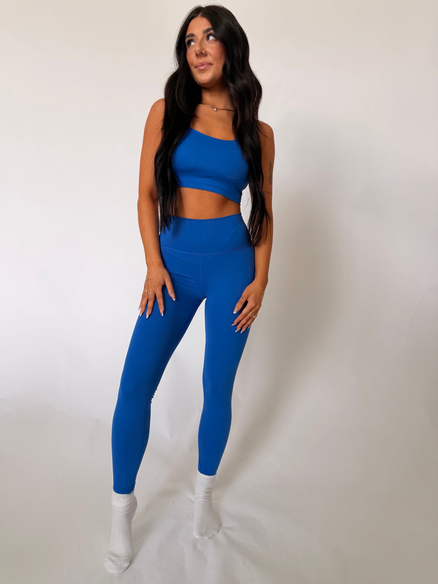 Cloud Contour High-Waisted Leggings | Deep Indigo