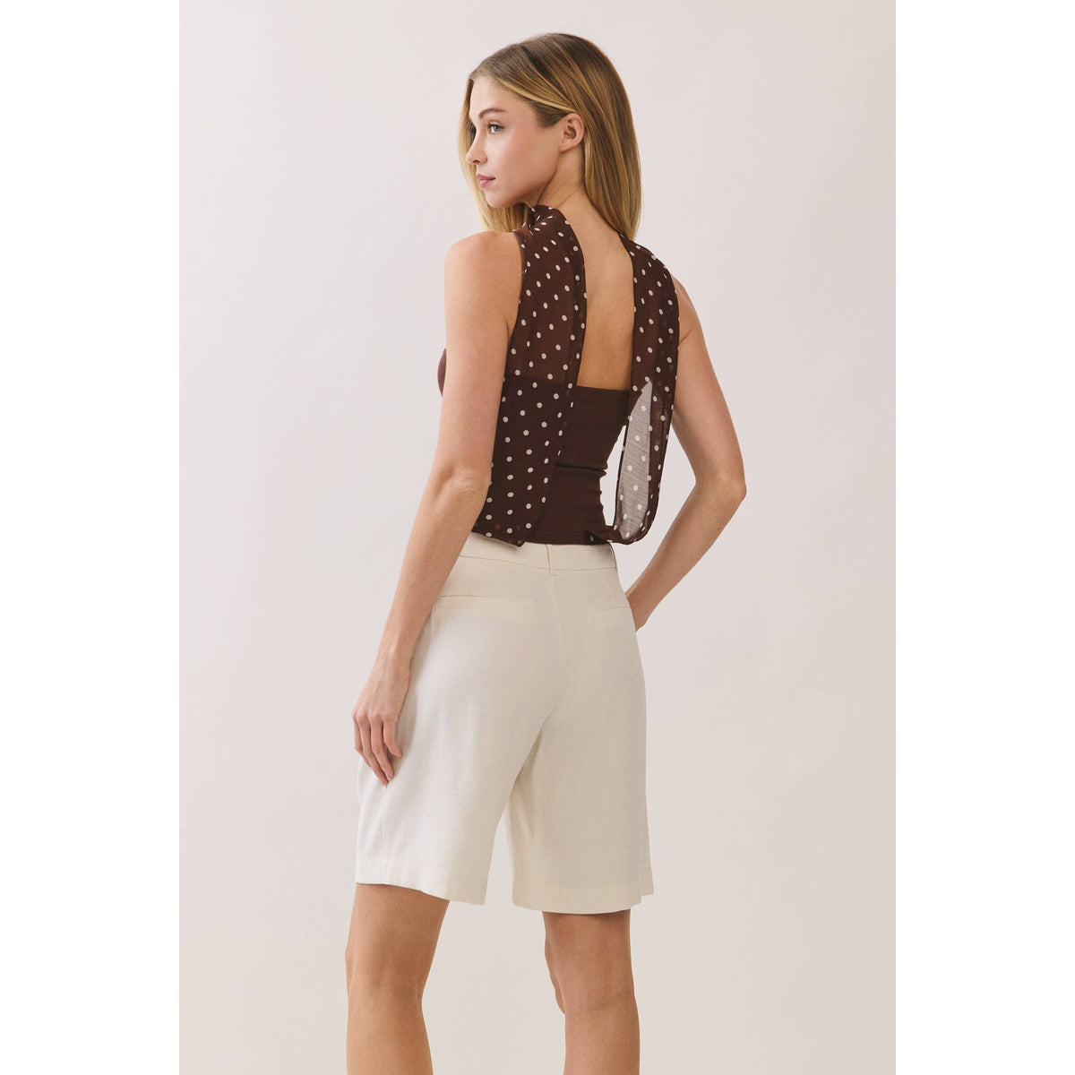 Polka Dot Scarf Tube Top