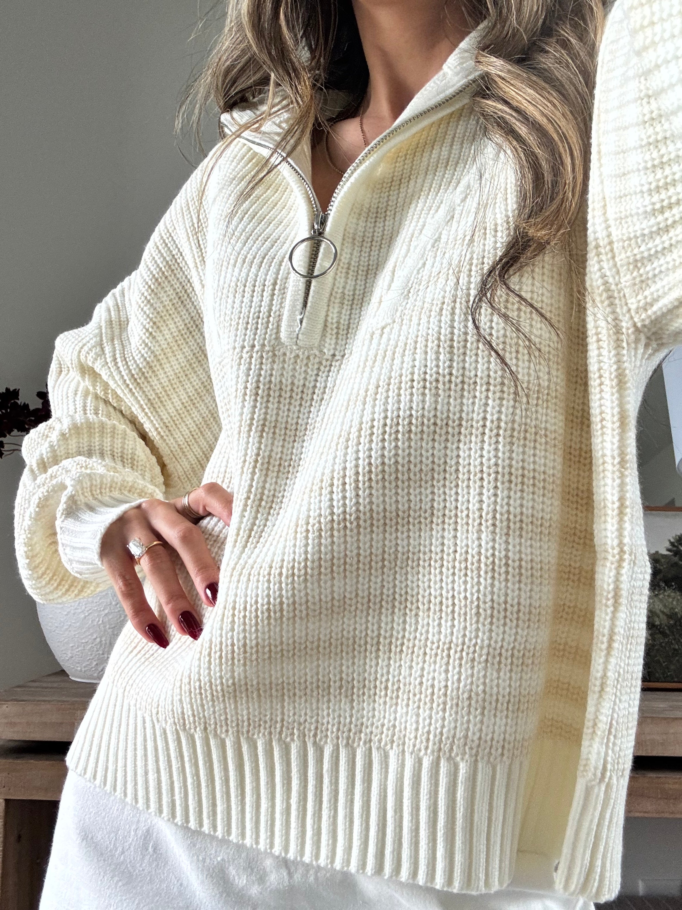The Sable Half-Zip Sweater – morgan | THE LABEL