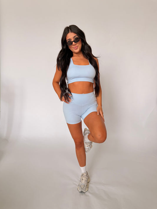 Cloud Sports Bra | Pale Blue