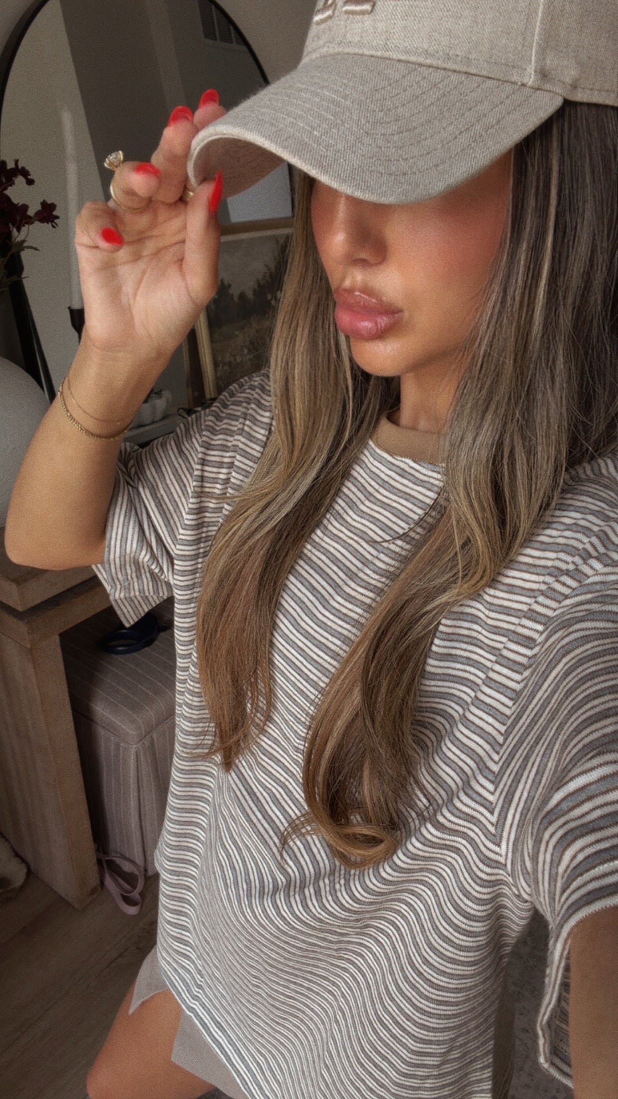 PIA STRIPED OVERSIZED TEE