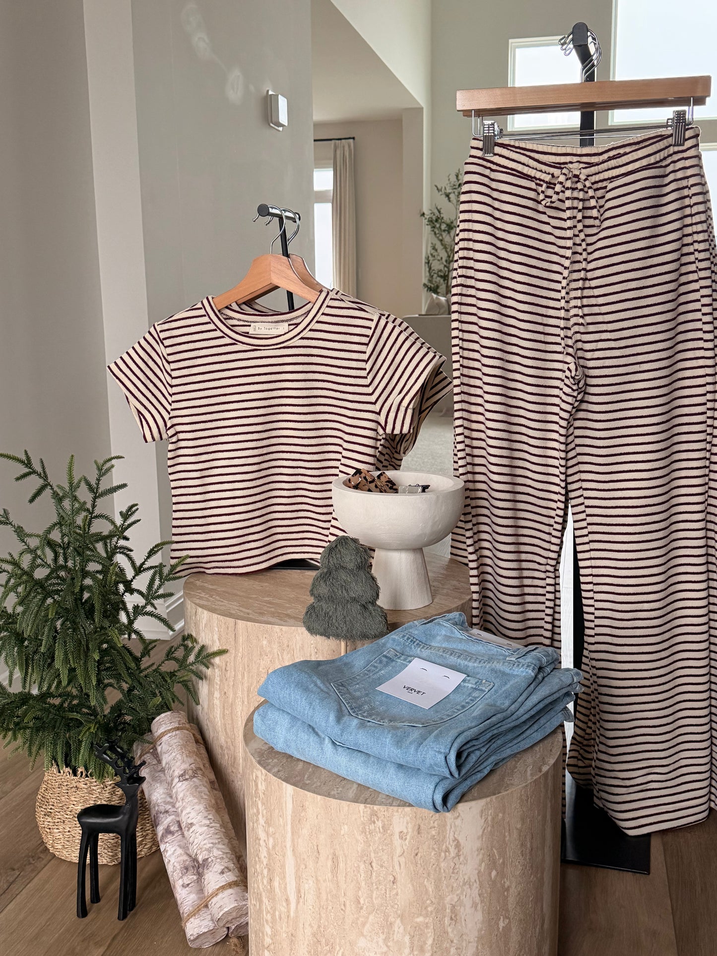 Cozy Christmas Stripe Top