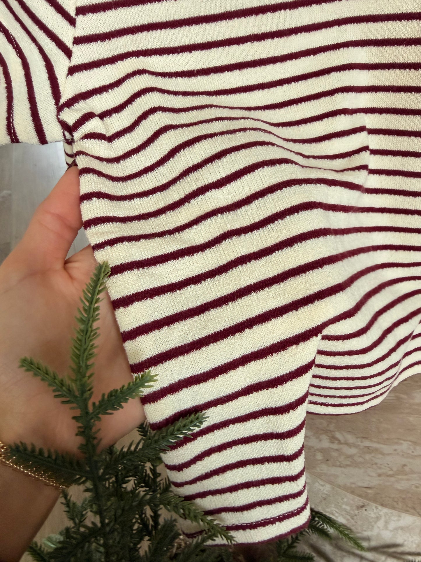Cozy Christmas Stripe Top