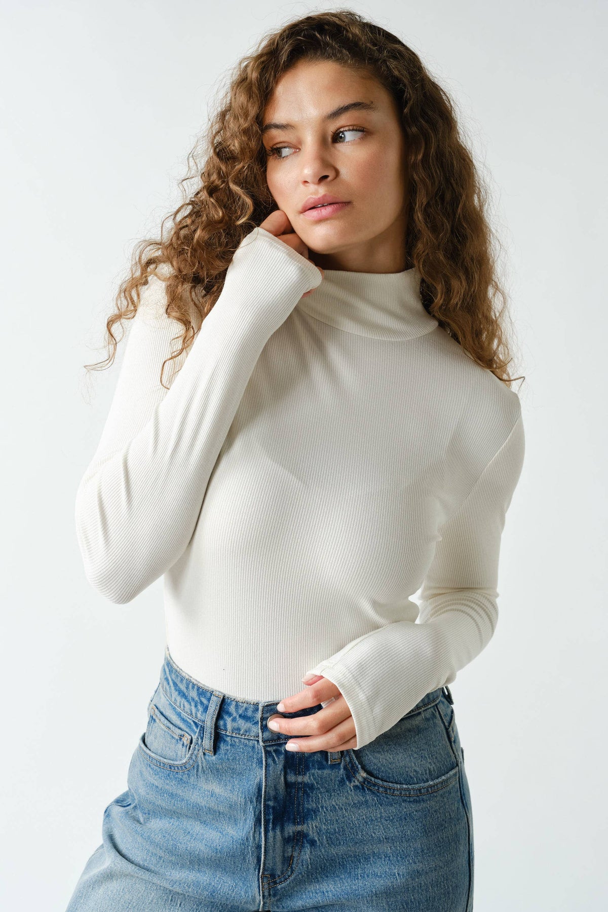 Micro Ribbed Long Sleeve Turtleneck (PREORDER 10.8.26)